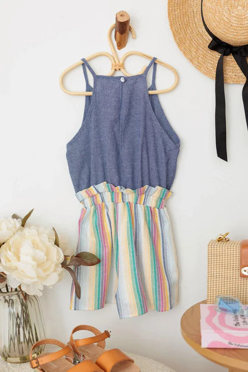 Girls Denim Romper