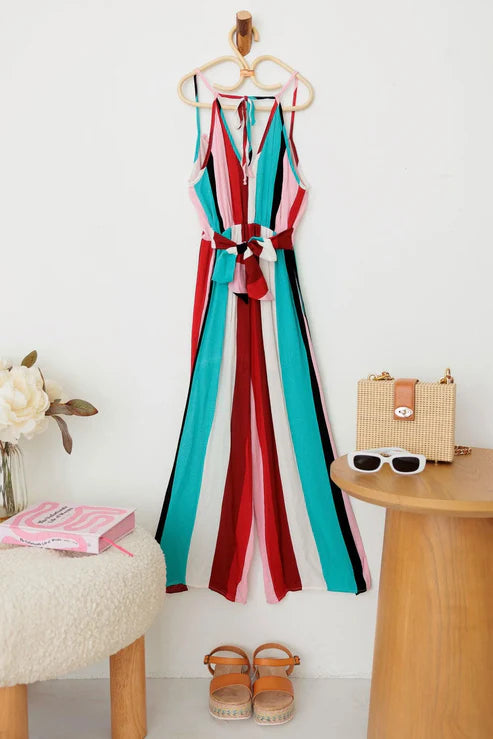 Girls Striped Jumpsuit