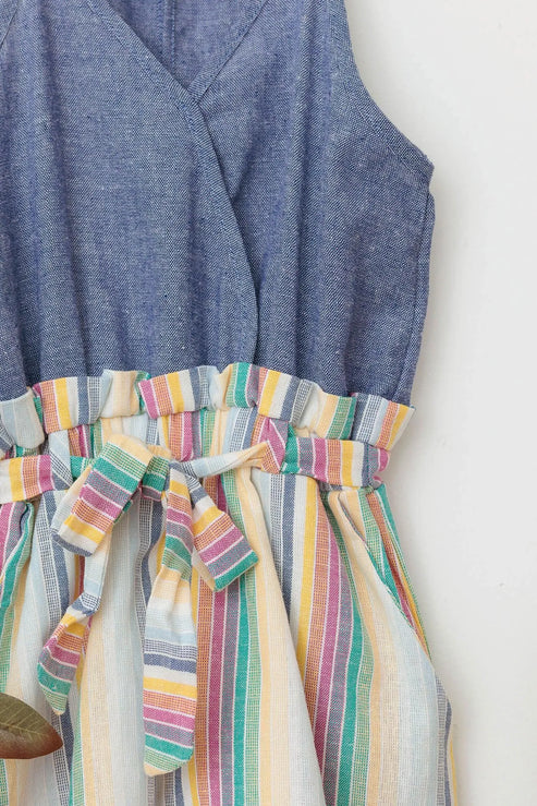 Girls Denim Romper