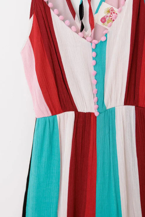 Girls Striped Jumpsuit
