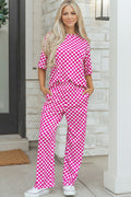 Pink & White - Checkered Lounge Fit