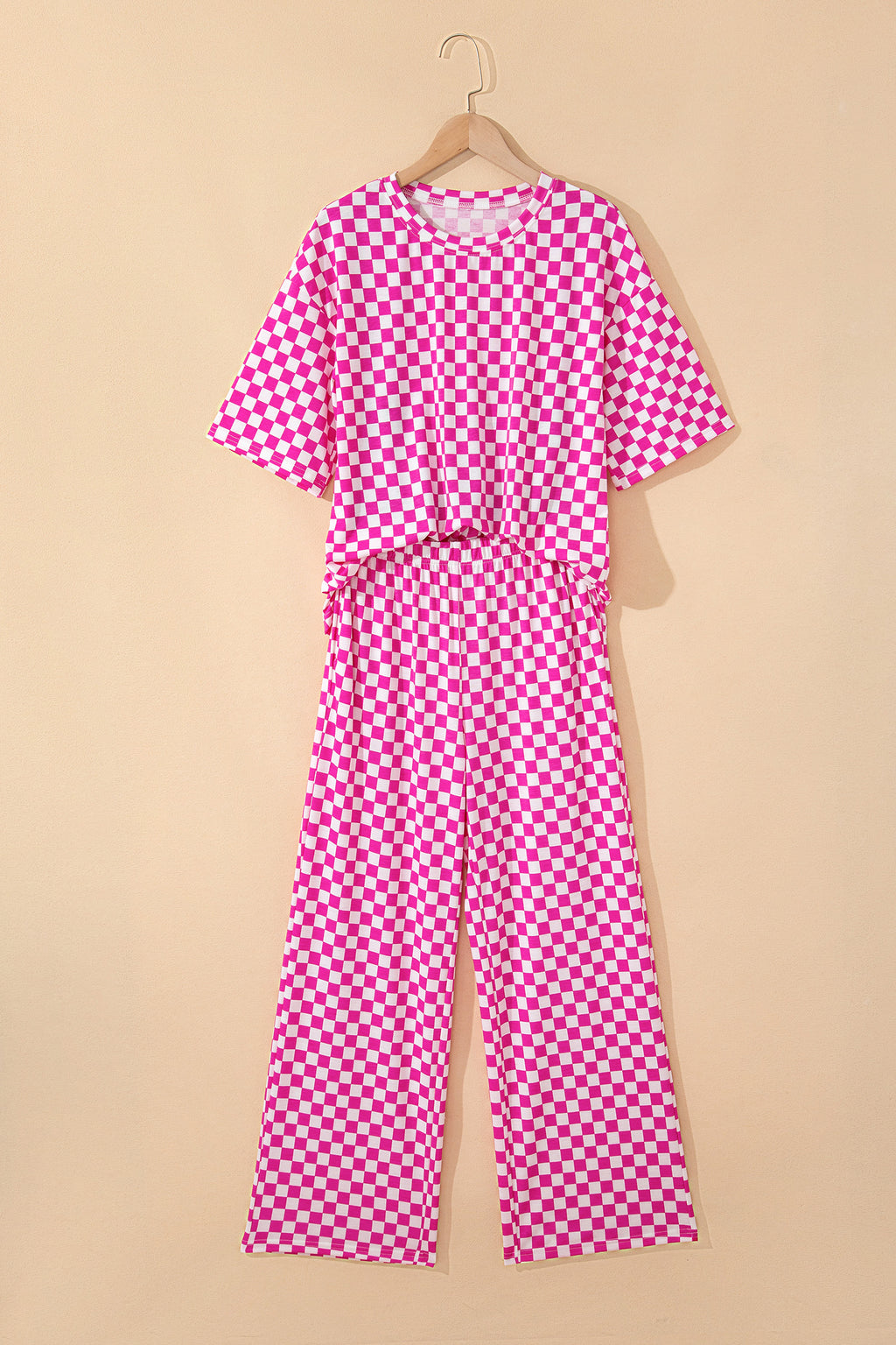 Pink & White - Checkered Lounge Fit