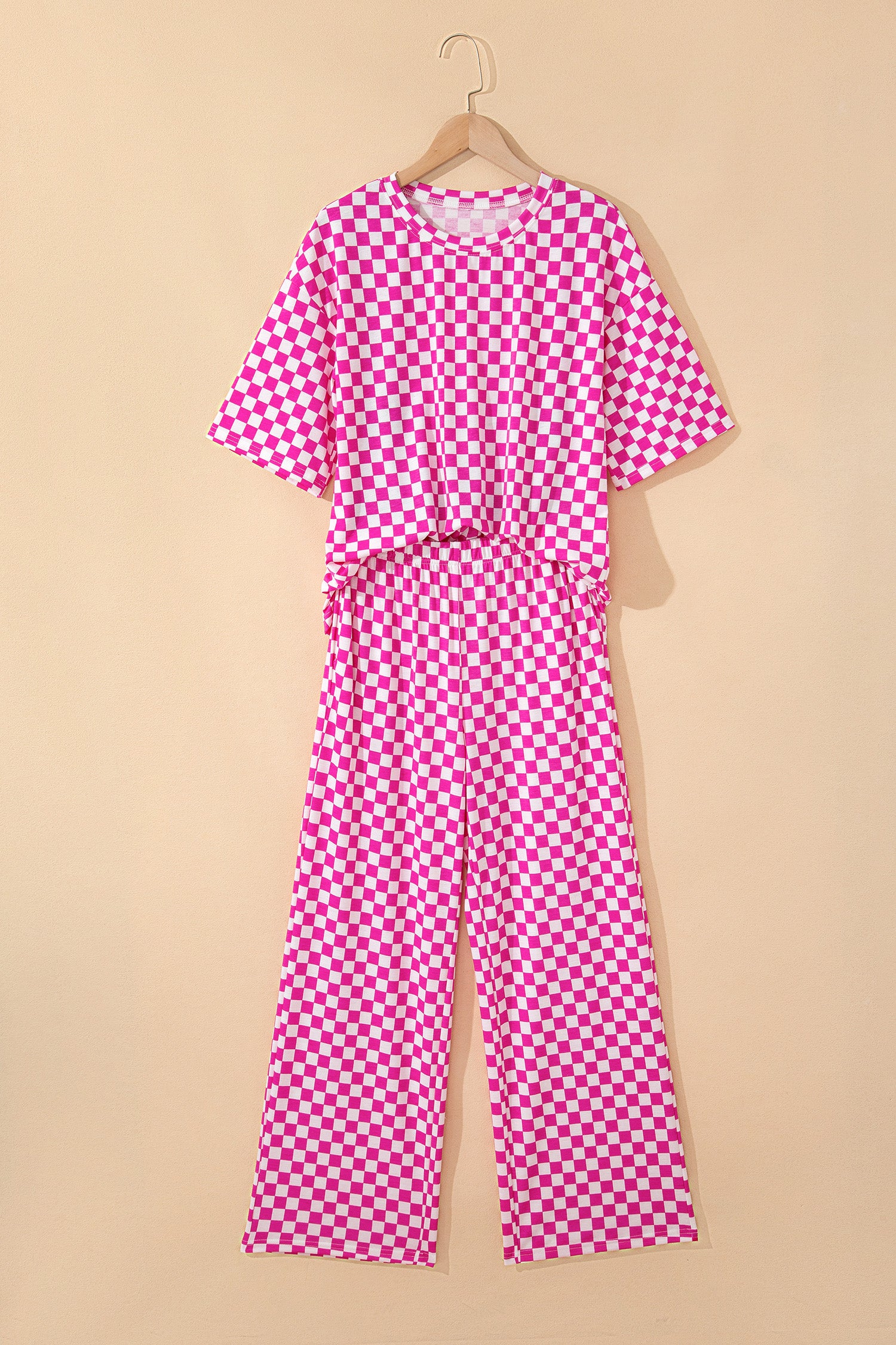 Pink & White - Checkered Lounge Fit