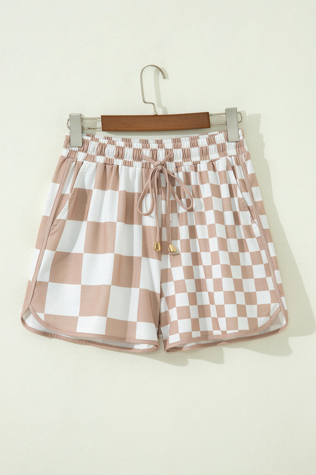 Khaki Checkered Shorts
