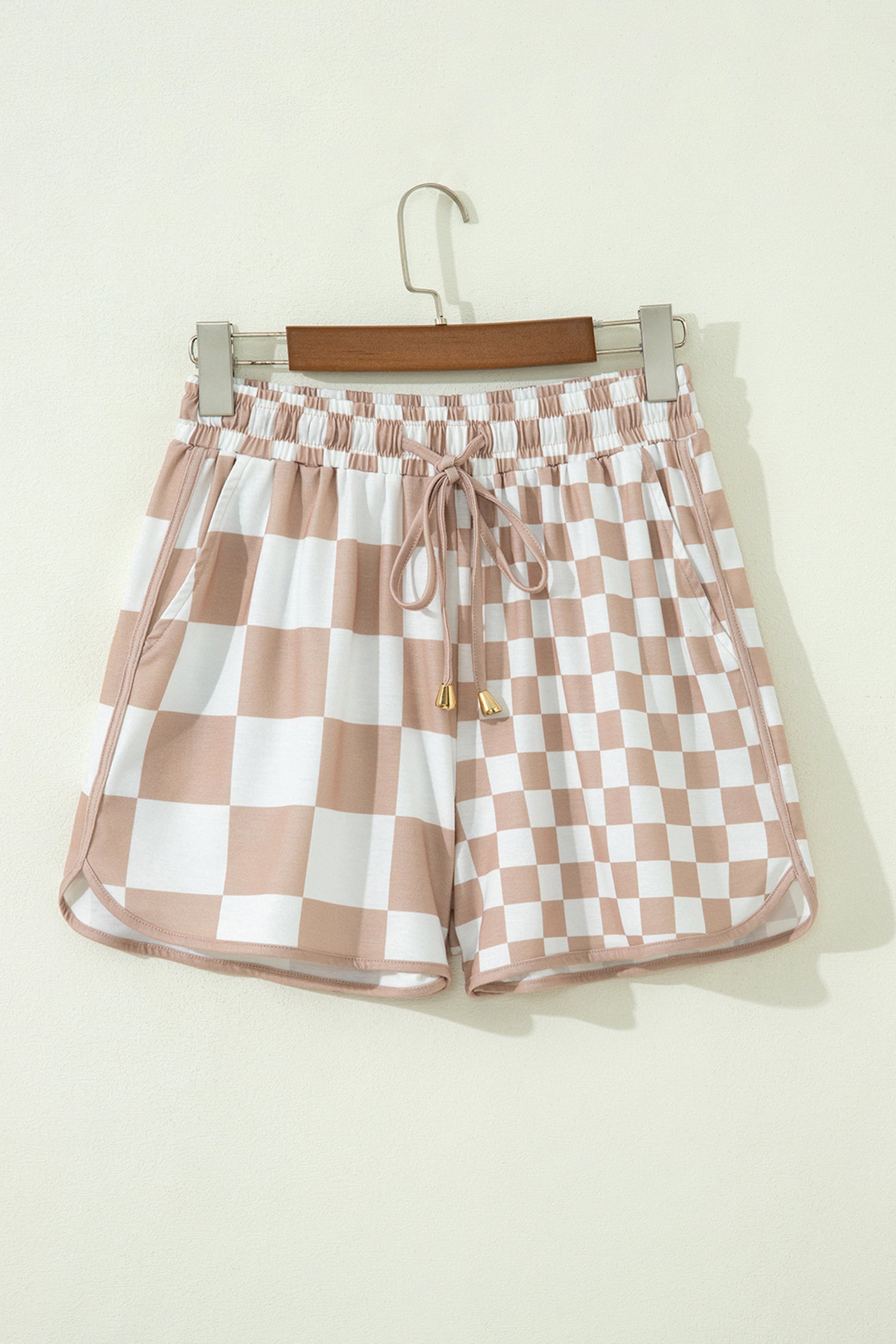 Khaki Checkered Shorts