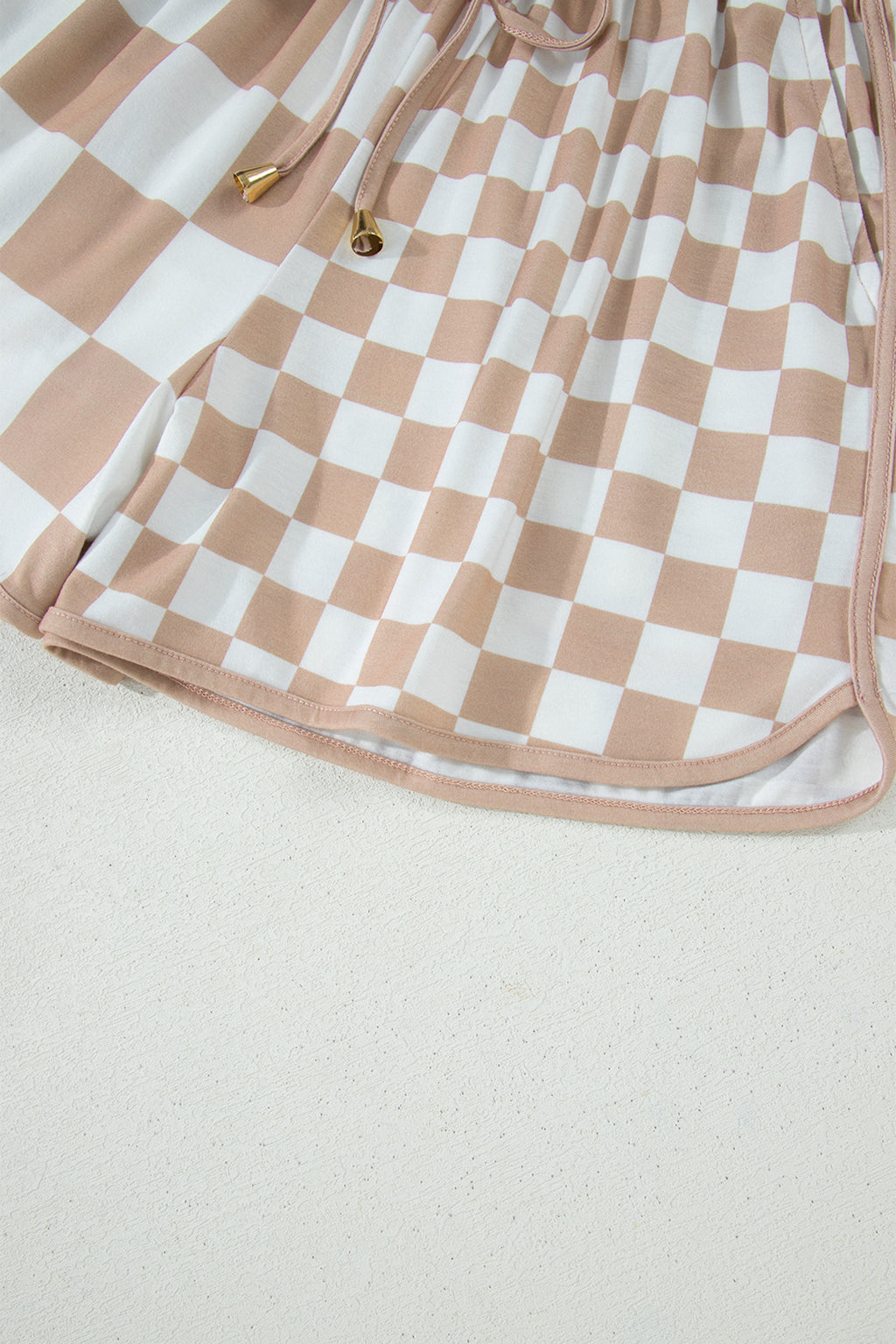 Khaki Checkered Shorts