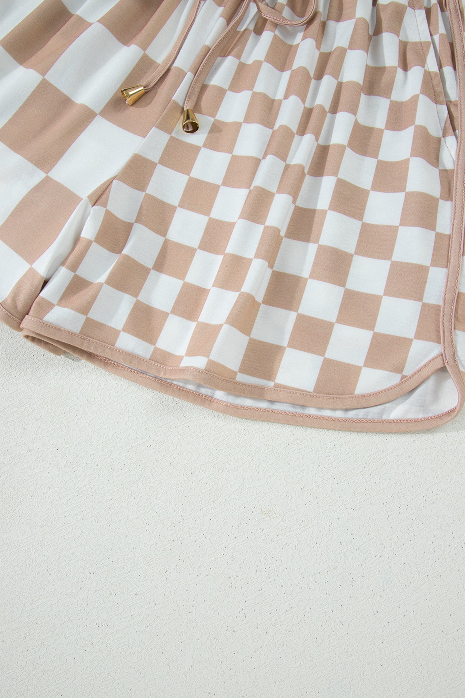 Khaki Checkered Shorts
