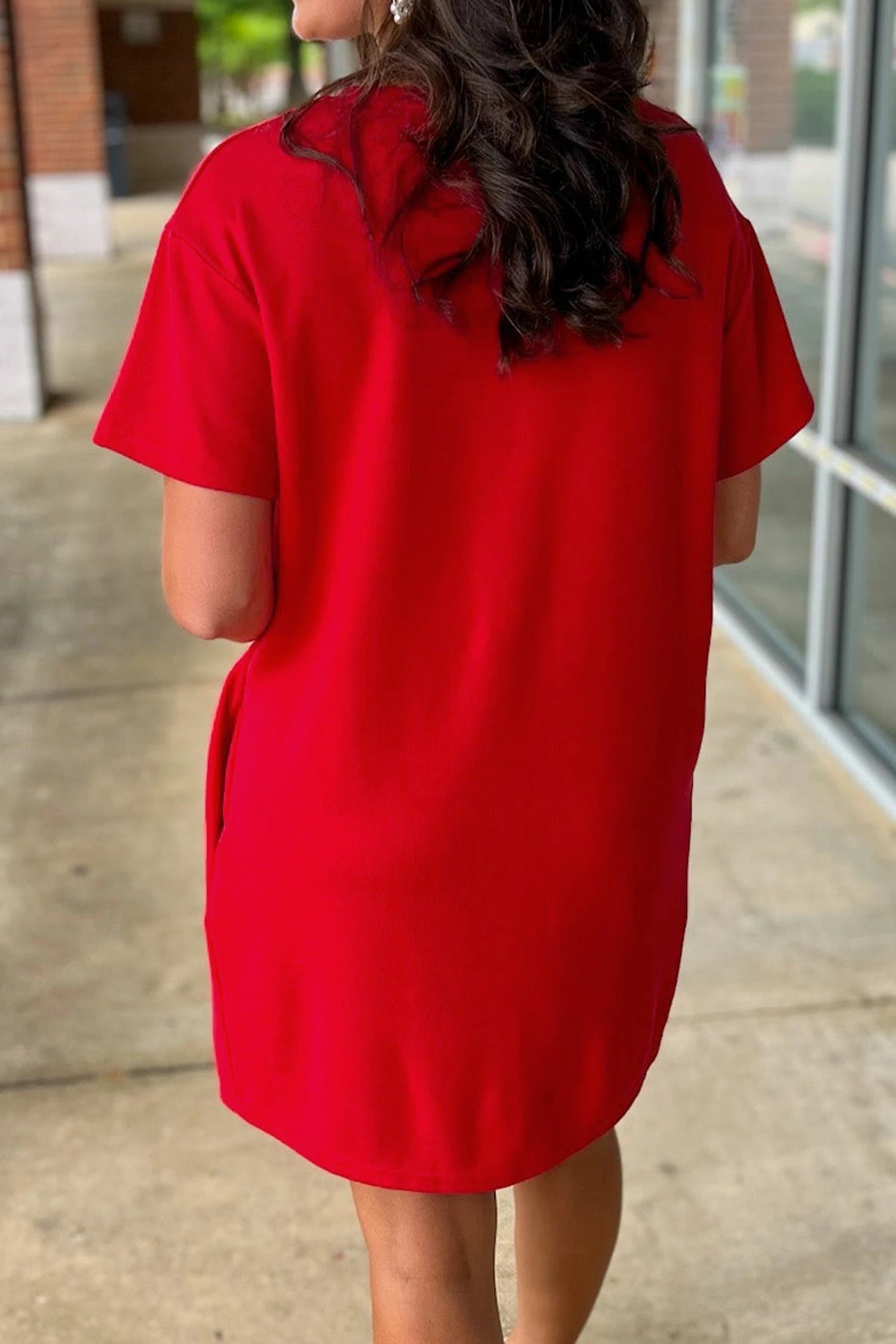Oversized T-Shirt Dress - Sequin Bow