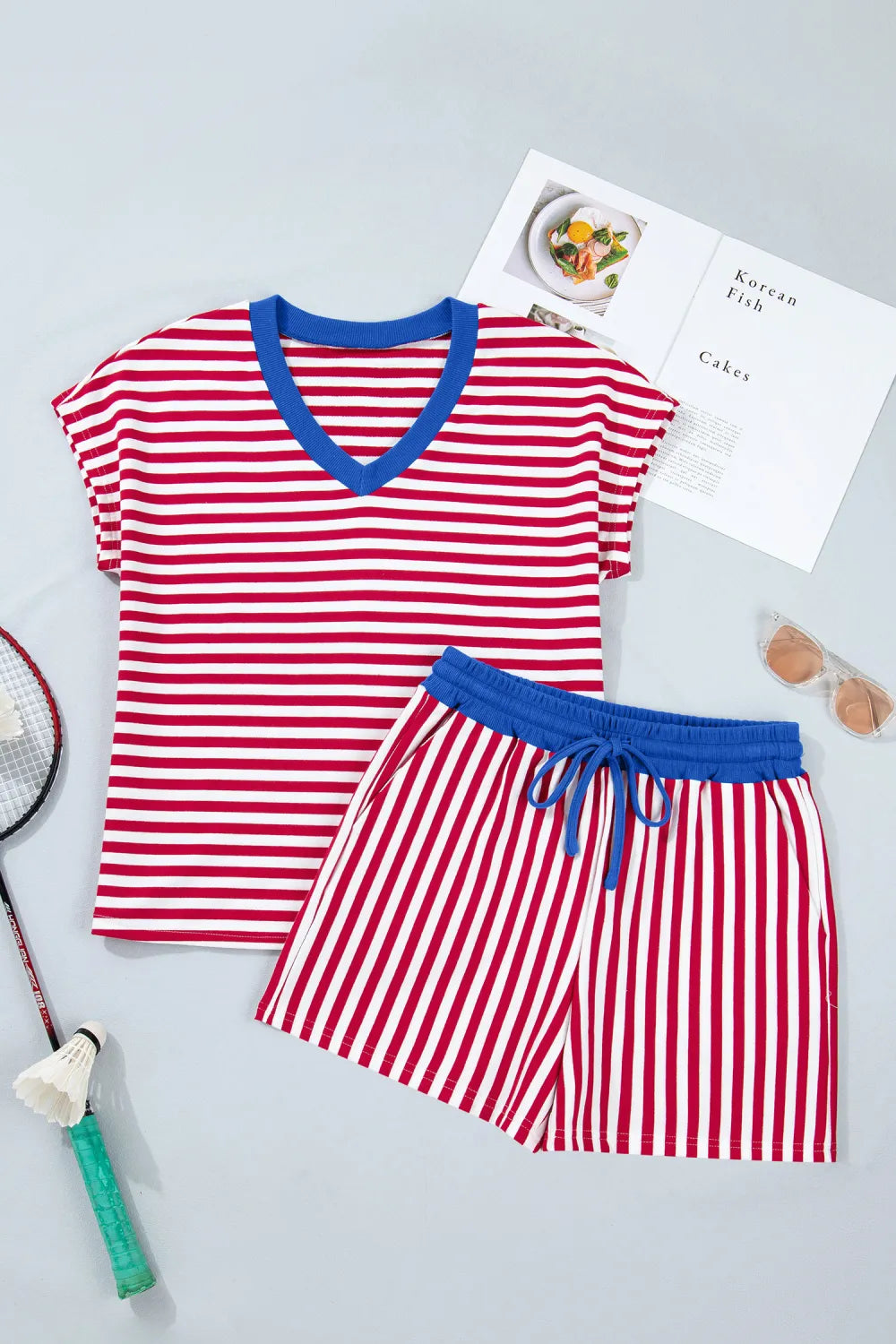 Womens Striped RWB Set